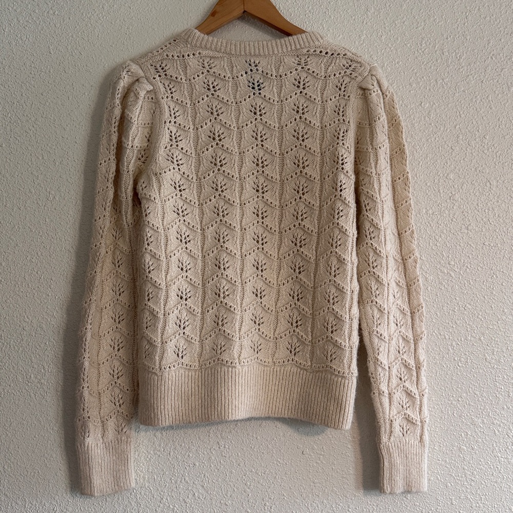 Gap Pointelle Sweater Feminine Scandi Girl Whimsy Dainty - Picture 3 of 6